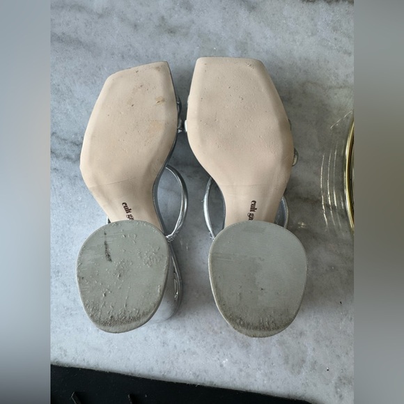 Cult Gaia Zuma 100mm Metallic Sandal Block Heel Size 38.5 - Picture 12 of 15